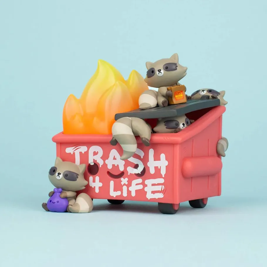 Designer Vinyl>100% Soft - Dumpster Fire Trash Panda Edition 3" Vinyl Figure