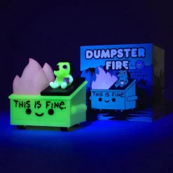 Designer Vinyl>100% Soft - Lil' Dumpster Fire x This Is Fine Glow-in-the-Dark Vinyl Figure