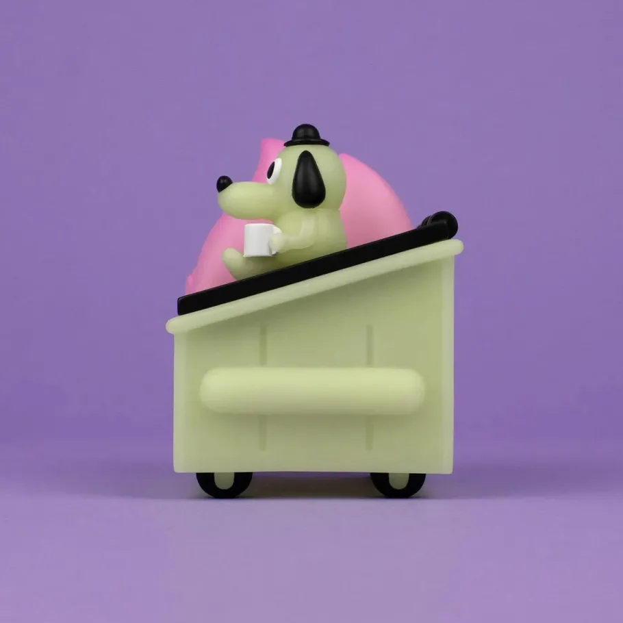 Designer Vinyl>100% Soft - Lil' Dumpster Fire x This Is Fine Glow-in-the-Dark Vinyl Figure