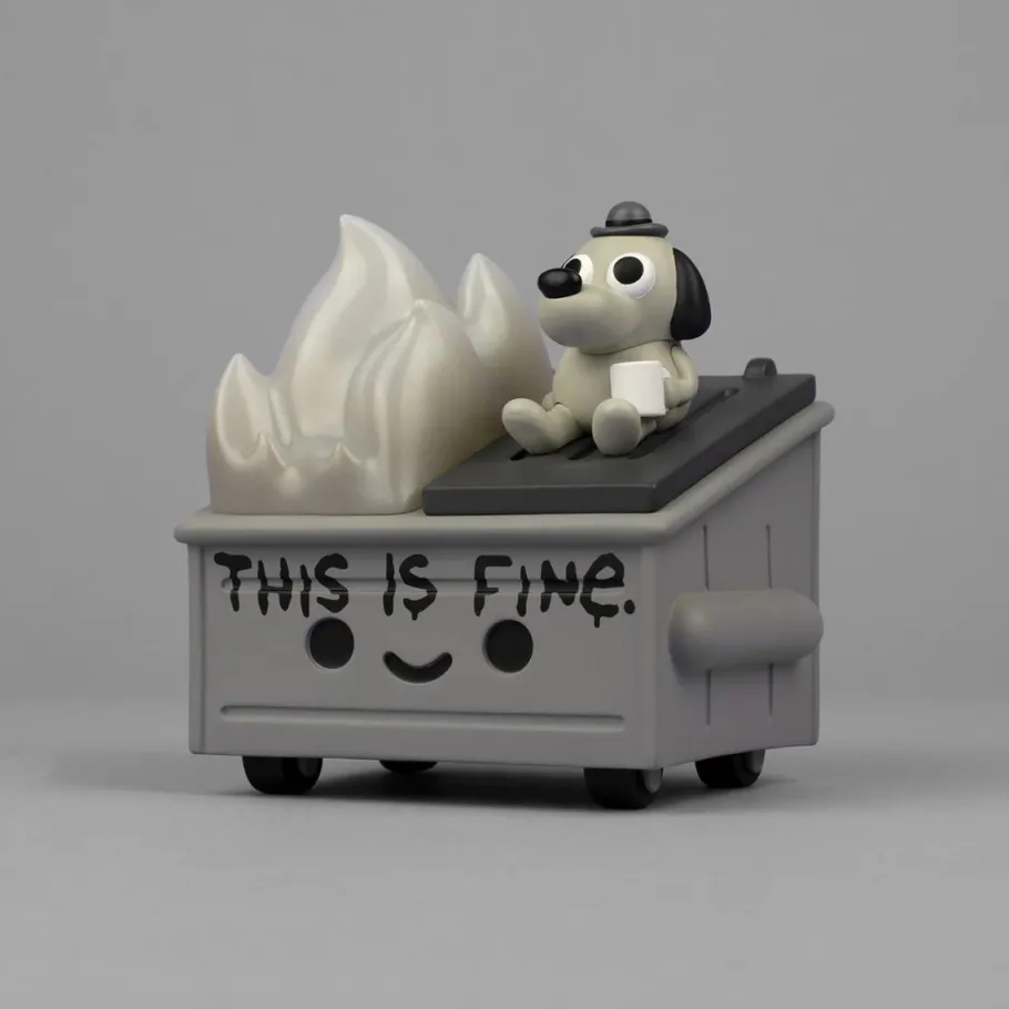 Designer Vinyl>100% Soft - Lil' Dumpster Fire / This Is Fine Newsprint Edition 3" Vinyl Figure