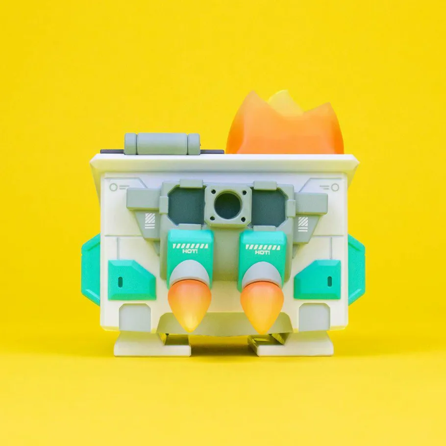 Designer Vinyl>100% Soft - Mecha Dumpster Fire 3" Vinyl Figure