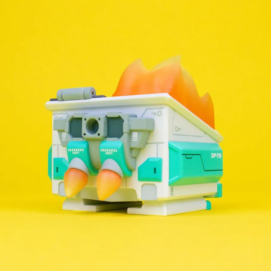 Designer Vinyl>100% Soft - Mecha Dumpster Fire 3" Vinyl Figure