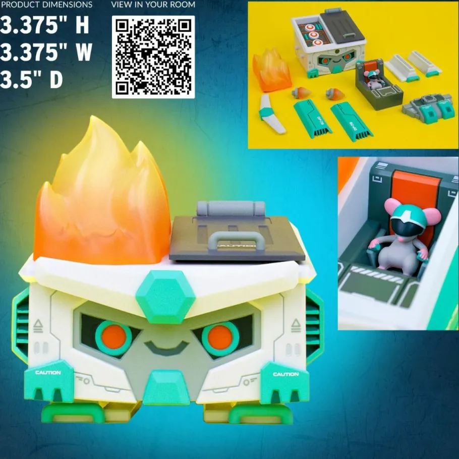 Designer Vinyl>100% Soft - Mecha Dumpster Fire 3" Vinyl Figure