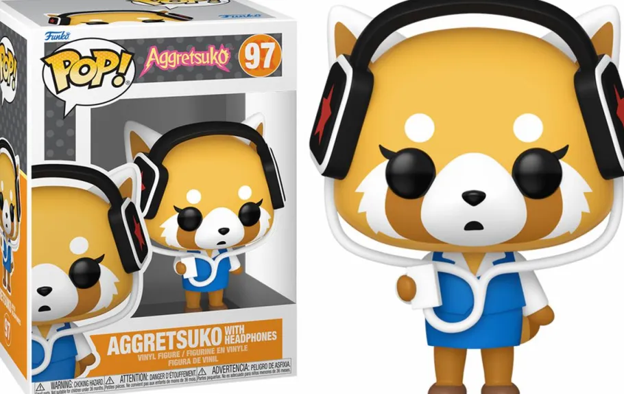 Standard Pop!>Aggretsuko - with Headphones Pop! Vinyl Figure