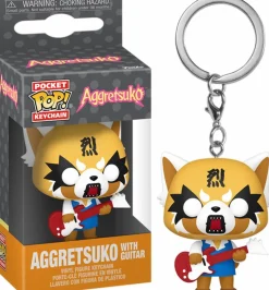 Pop! Keychains>Aggretsuko - with Guitar Pocket Pop! Keychain