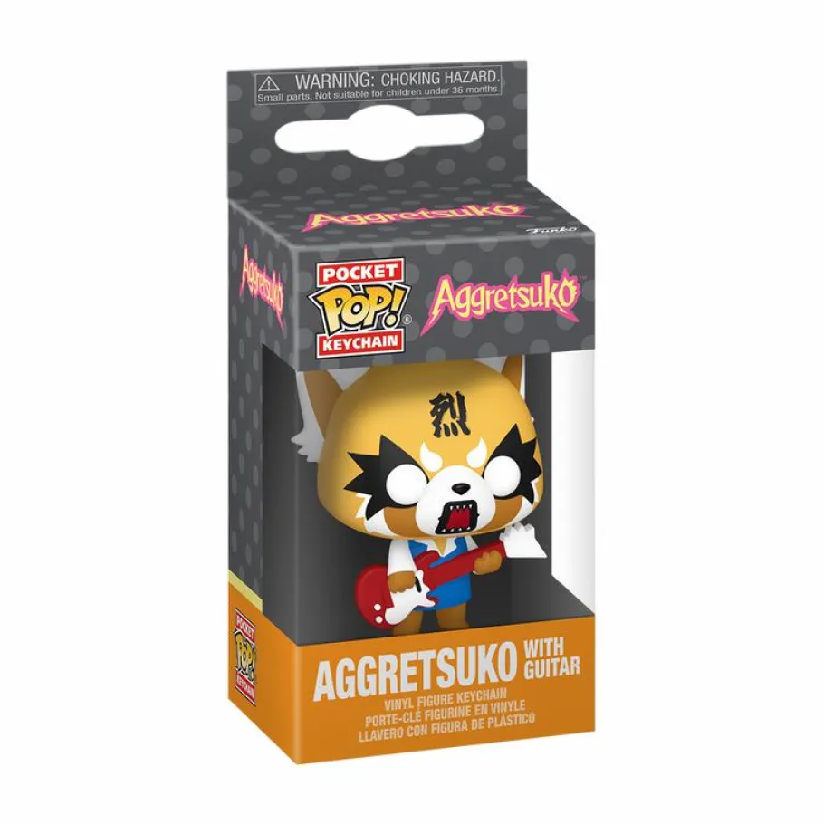 Pop! Keychains>Aggretsuko - with Guitar Pocket Pop! Keychain