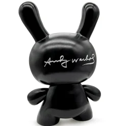 Dunny & Labbit>Andy Warhol - Fright Wig Self-Portrait Monochrome Edition Masterpiece Dunny 8" Vinyl Figure