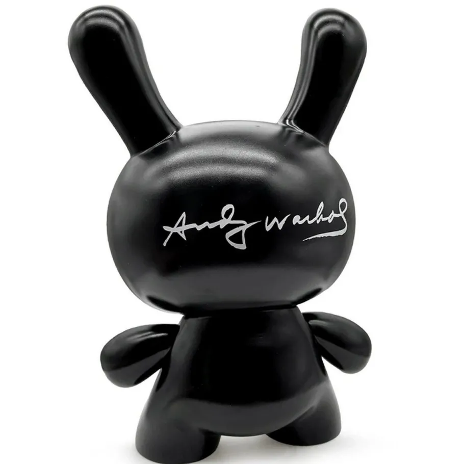 Dunny & Labbit>Andy Warhol - Fright Wig Self-Portrait Monochrome Edition Masterpiece Dunny 8" Vinyl Figure