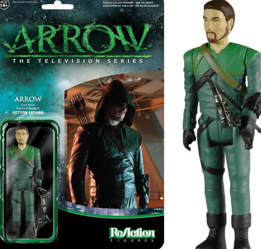 Funko Convention Exclusives>Arrow - Green Unmasked ReAction 3.75" Action Figure (2015 Summer Convention Exclusive)