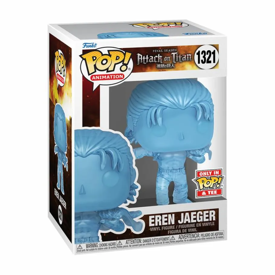 Pop! & Tee Sets>Attack on Titan - Eren Jaeger with Marks (Transparent) Pop! Vinyl Figure & T-Shirt Box Set