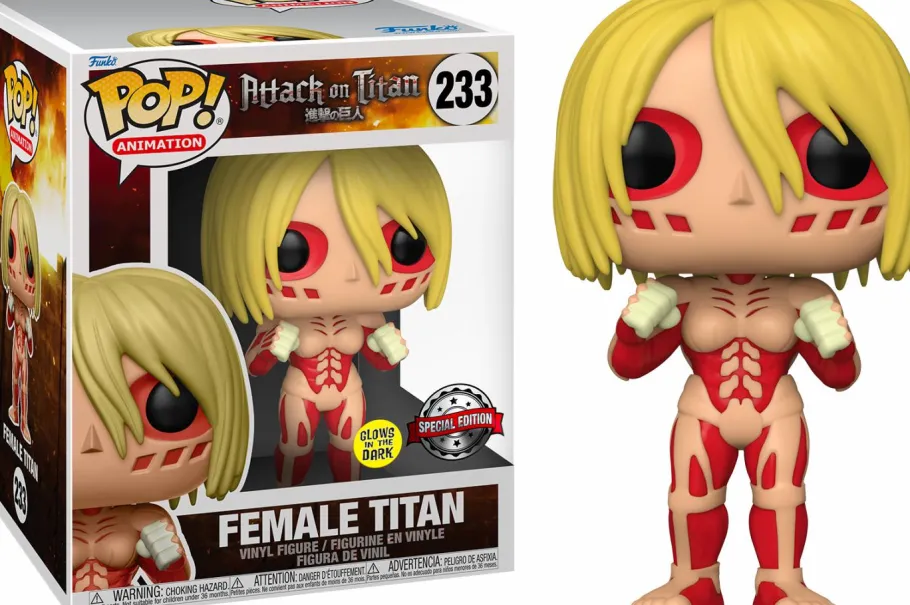 Super-Sized Pop!>Attack on Titan - Female Titan Glow in the Dark 6” Super Sized Pop! Vinyl Figure
