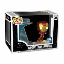 Pop! Rides & Town>The Avengers Avengers: Infinity Saga - Avengers Tower & Iron Man Glow-in-the-Dark Pop! Town Vinyl Figure