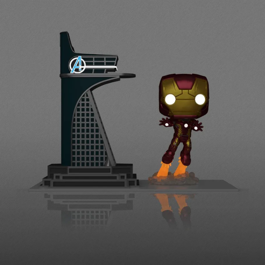Pop! Rides & Town>The Avengers Avengers: Infinity Saga - Avengers Tower & Iron Man Glow-in-the-Dark Pop! Town Vinyl Figure