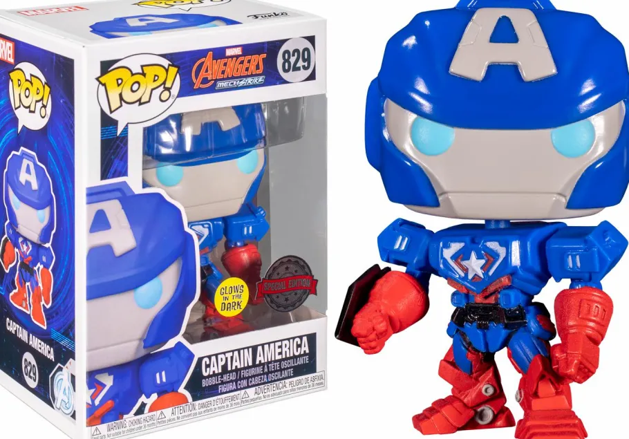 Standard Pop!>The Avengers Avengers Mech Strike - Captain America Mech Glow in the Dark Pop! Vinyl Figure