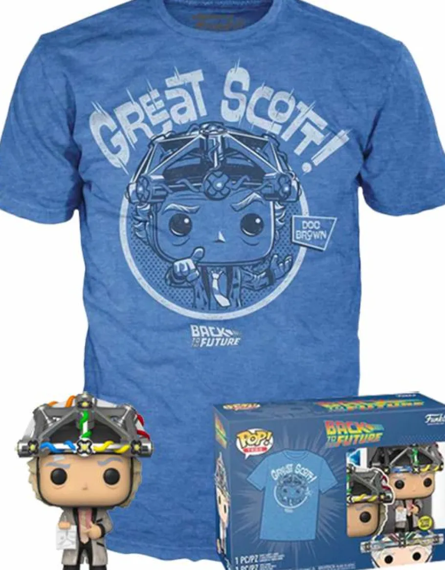 Pop! & Tee Sets>Back to the Future - Doc with Helmet Pop! Vinyl Figure & T-Shirt Box Set