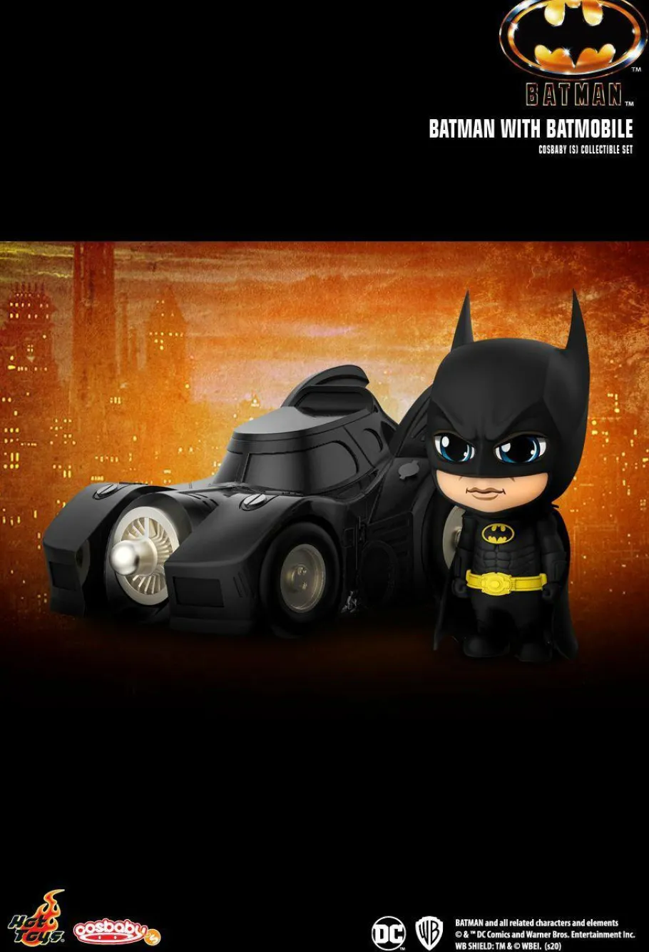 Cosbaby>Batman (1989) - with Batmobile Cosbaby (S) Hot Toys Figure Collectible Set