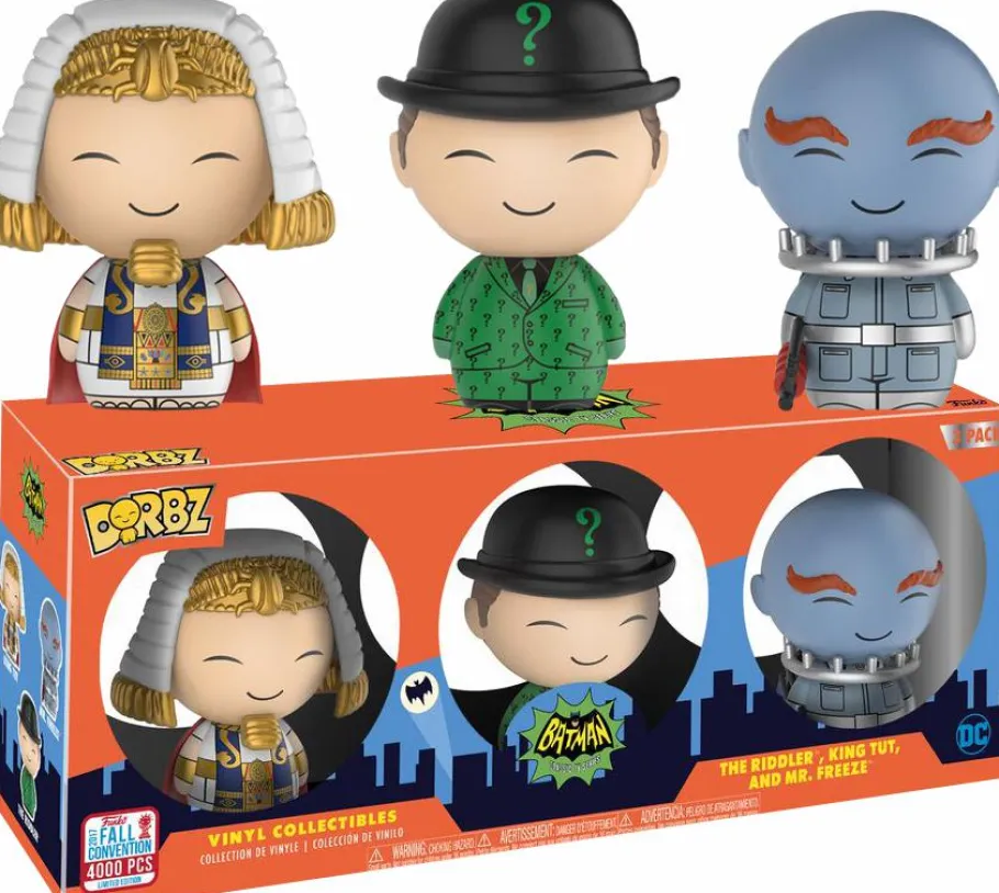 Funko Convention Exclusives>Batman (1966) - The Riddler, King Tut & Mr Freeze Dorbz Vinyl Figure 3-Pack (2017 Fall Convention Exclusive)