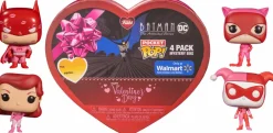 Designer Vinyl>Batman : The Animated Series - , Catwoman, Harley Quinn, Poison Ivy Valentine’s Day Heart-Shaped Box Pocket Pop! Vinyl Figure 4-Pack