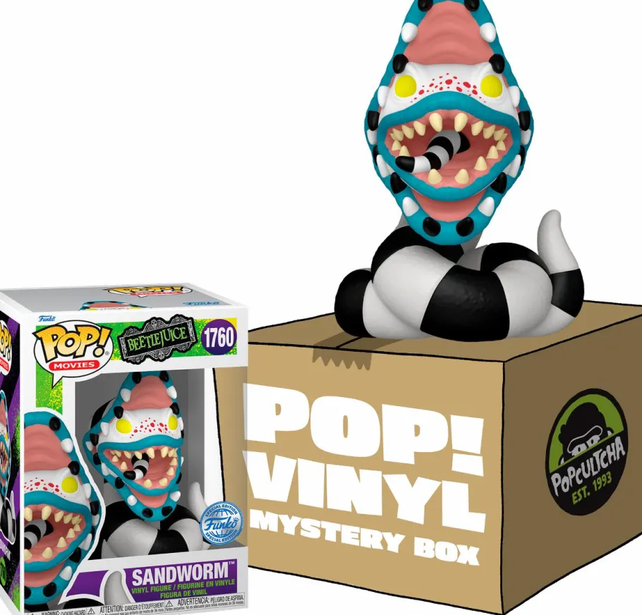 Collector & Mystery Boxes>Beetlejuice - Sandworm Mystery Box (Includes Sandworm & 3 Exclusive Pop! Vinyl Figures)