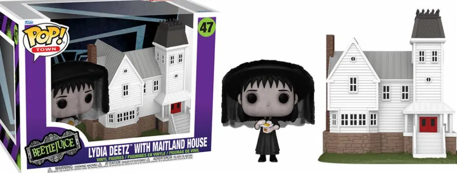 Pop! Rides & Town>Beetlejuice (2024) - Lydia Deetz with Maitland House Pop! Town Vinyl Figure