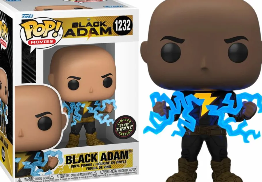 Pop! Chases, Vault, Limited Editions, Ppp Items>Black Adam (2022) - with Lightning Pop! Vinyl Figure in Acrylic Pop! Protector (Chase Variant)