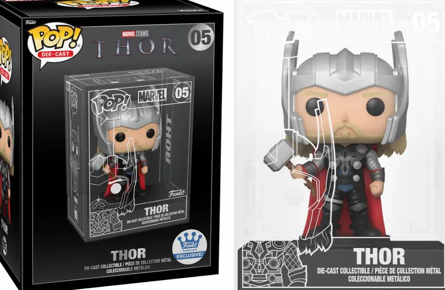 Die-Cast Figures>Black Panther (2009) - & Thor Diecast Metal Pop! Vinyl Figure Bundle (Funko / Popcultcha Exclusive) (Set of 2)