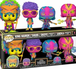 Standard Pop!>Black Panther 2: Wakanda Forever - King Namor, Shuri, Okoye & Aneka Blacklight Pop! Vinyl Figure 4-Pack