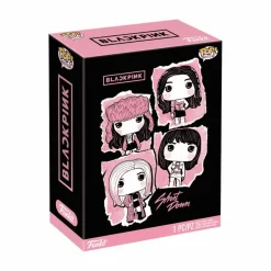 Pop! & Tee Sets>Blackpink - Rose, Lisa, Jisoo & Jennie Pop! Tees Unisex Black T-Shirt