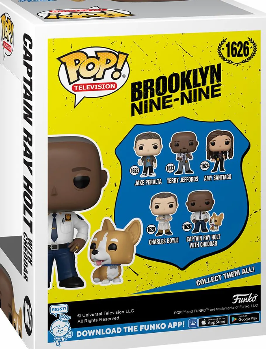 Standard Pop!>Brooklyn Nine-Nine - Captain Raymond Holt with Cheddar Pop! Vinyl Figure