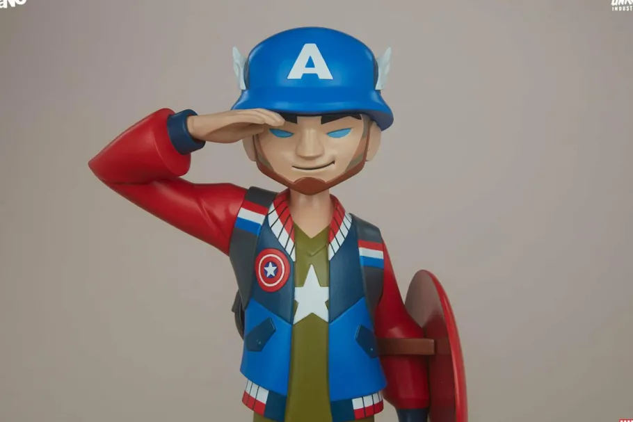 Designer Vinyl>Captain America - 8” Vinyl Figure by kaNO