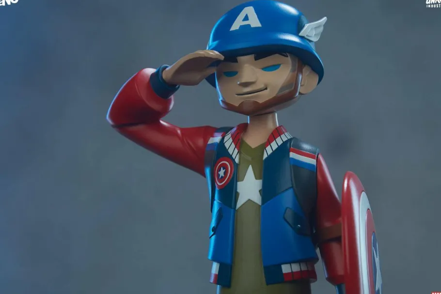Designer Vinyl>Captain America - 8” Vinyl Figure by kaNO