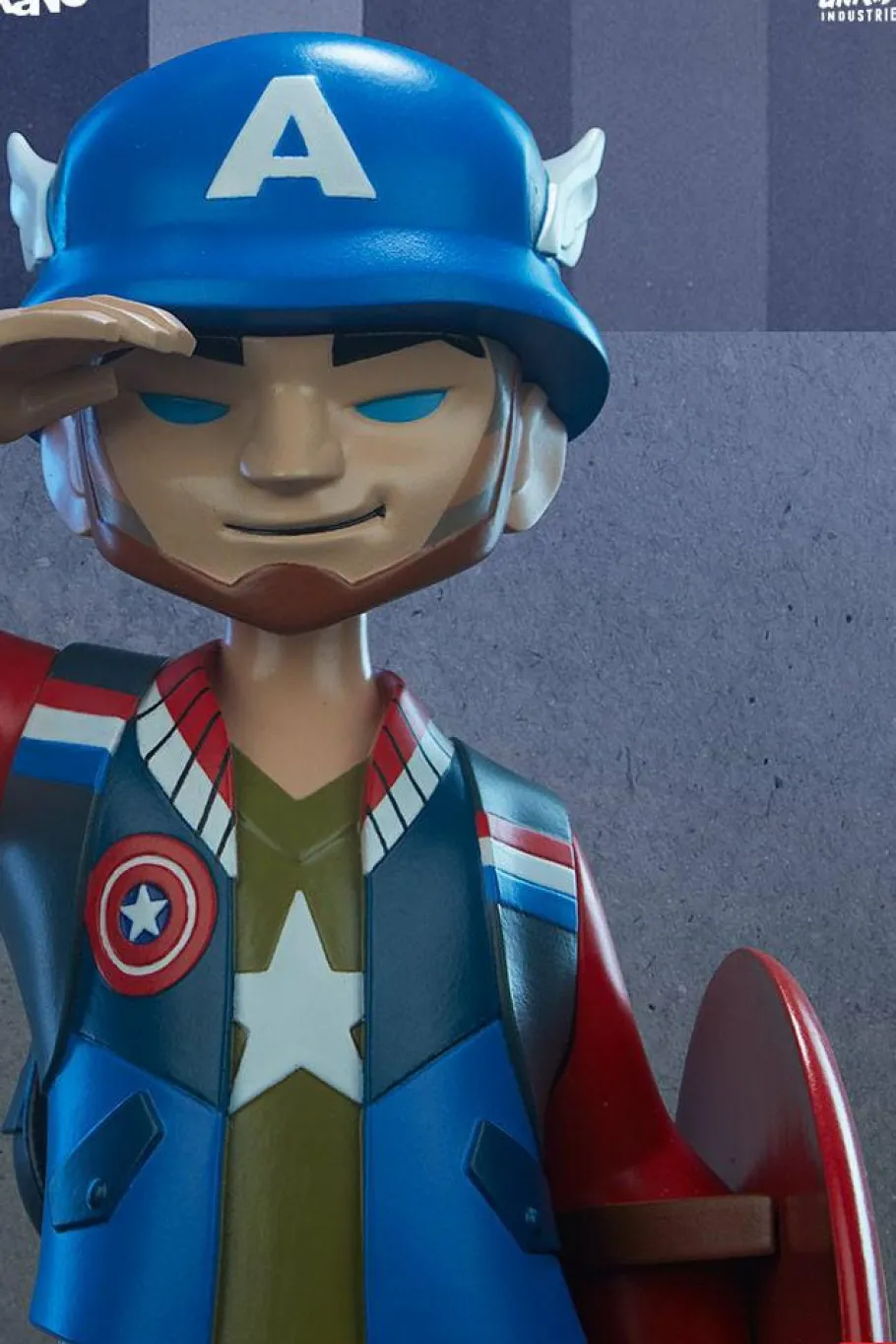 Designer Vinyl>Captain America - 8” Vinyl Figure by kaNO