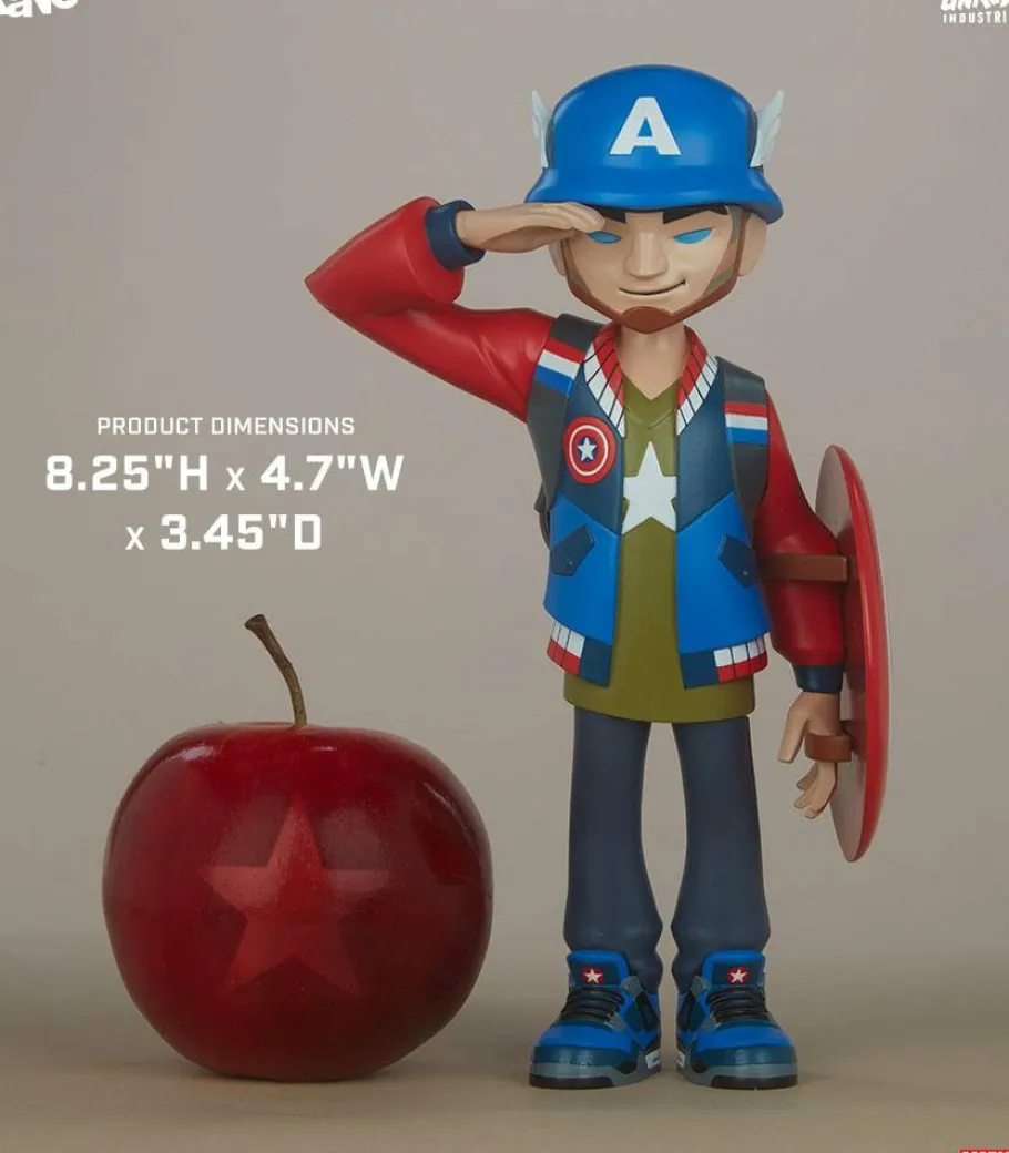 Designer Vinyl>Captain America - 8” Vinyl Figure by kaNO