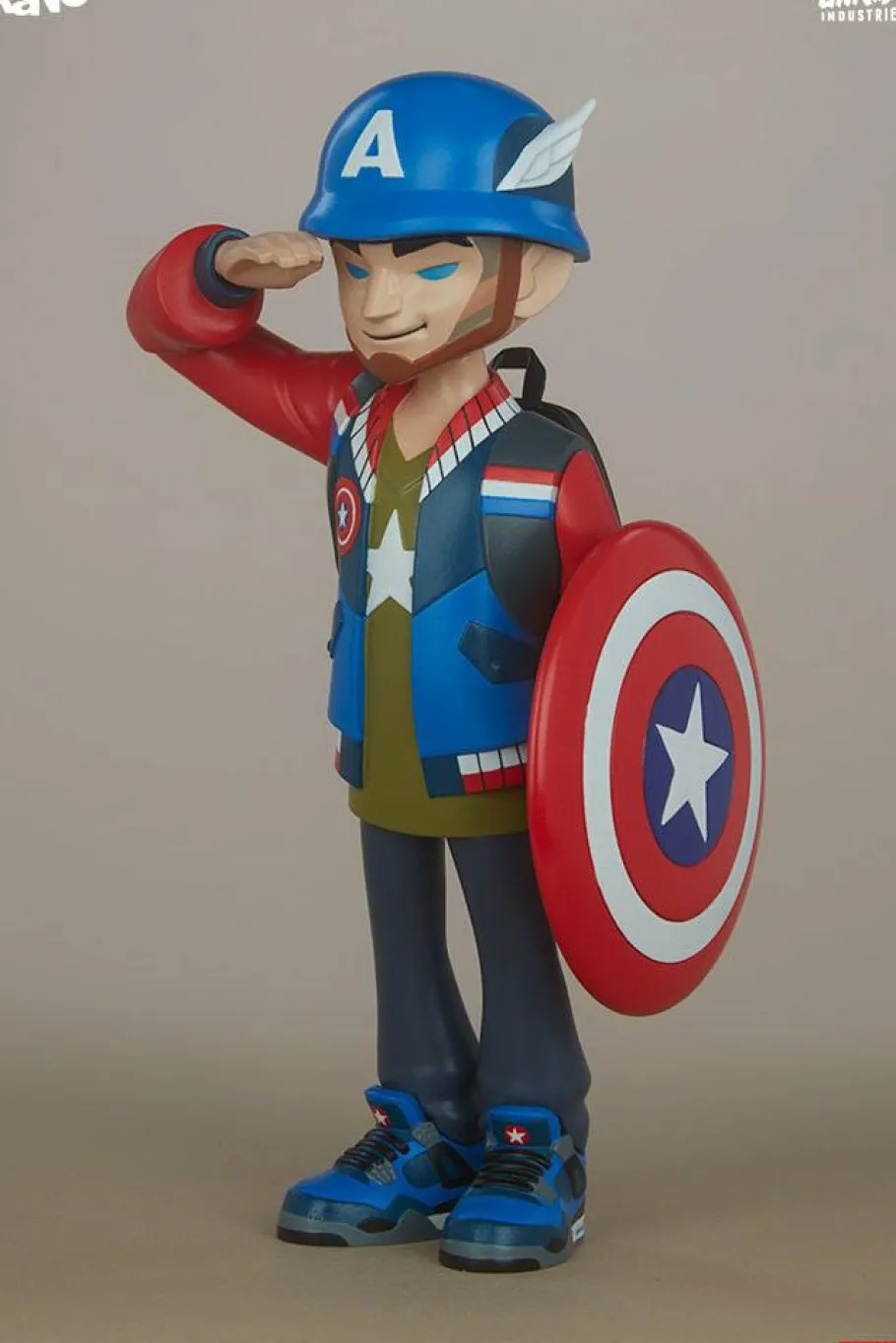 Designer Vinyl>Captain America - 8” Vinyl Figure by kaNO