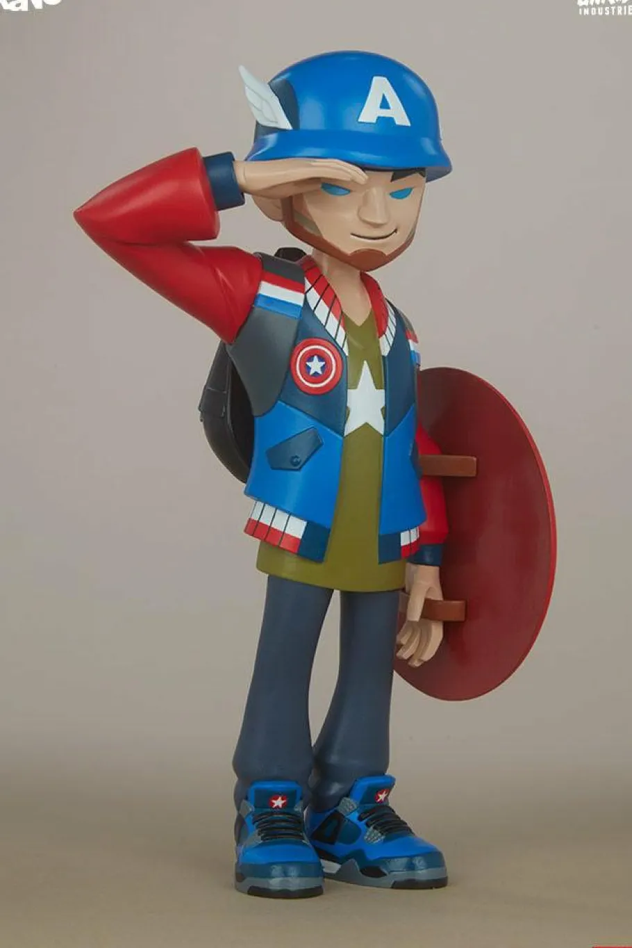 Designer Vinyl>Captain America - 8” Vinyl Figure by kaNO