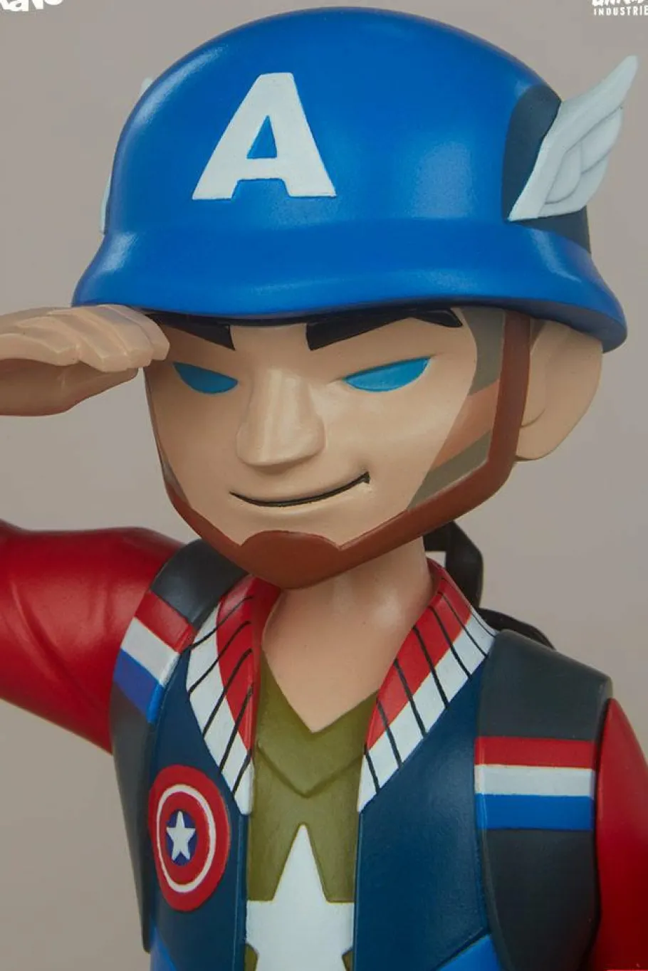 Designer Vinyl>Captain America - 8” Vinyl Figure by kaNO