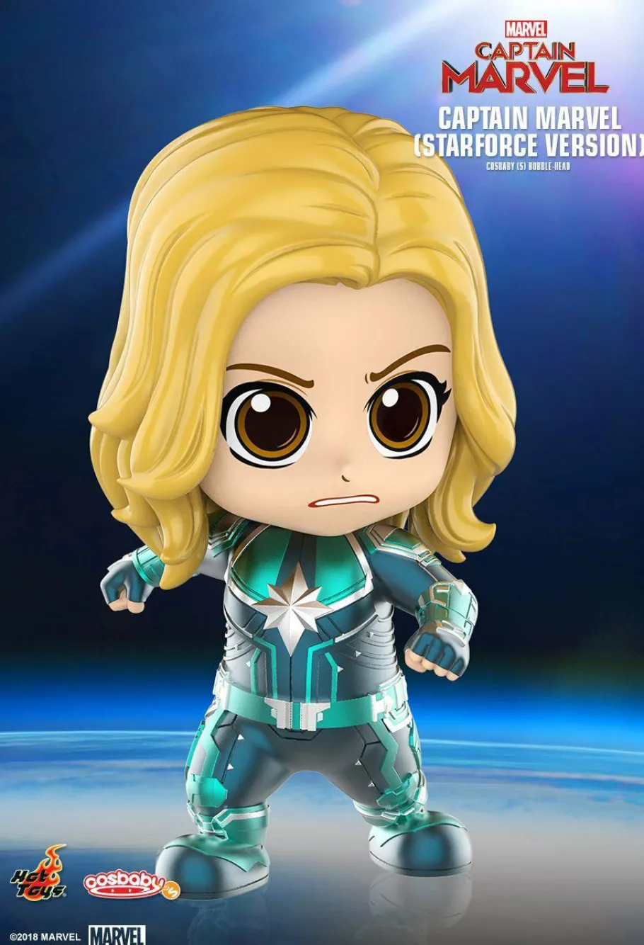 Cosbaby>Captain Marvel (2019) - Starforce Cosbaby Hot Toys Bobble-Head Figure