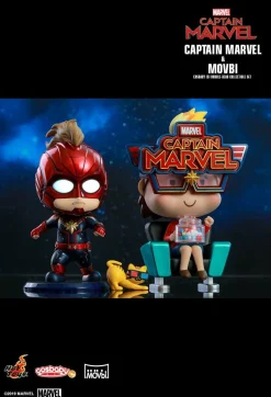 Cosbaby>Captain Marvel (2019) - & Movbi Cosbaby Hot Toys Bobble-Head Figure 2-Pack