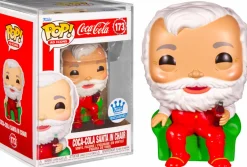 Pop! Chases, Vault, Limited Editions, Ppp Items>Coca Cola Coca-Cola - Coca-Cola Santa in Chair Pop! Vinyl Figure in Acrylic Pop! Protector (Funko / Popcultcha Exclusive)