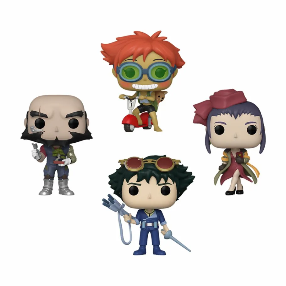 Pop! Bundles>Cowboy Bebop - Spike Spiegel, Jet Black, Faye Valentine, Ed & Ein Pop! Vinyl Figure 4-Pack