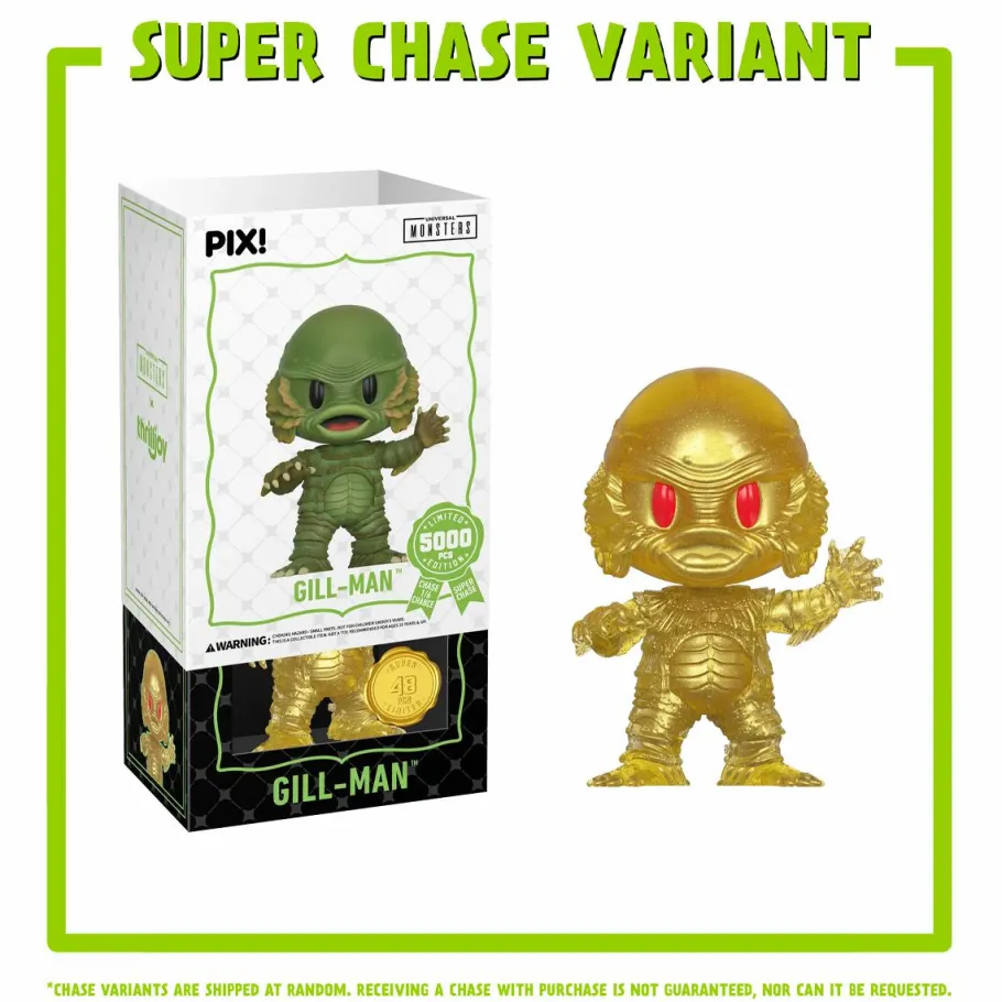 Designer Vinyl>Universal Monsters Creature From The Black Lagoon - Gill-Man Pix! Vinyl Figure (with Grey CHASE & Gold Super CHASE)