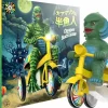 Designer Vinyl>Universal Monsters Creature from the Black Lagoon (1954) - The Creature (Dark Green with Yellow Trike) Super Cycles 5" Vinyl Figure