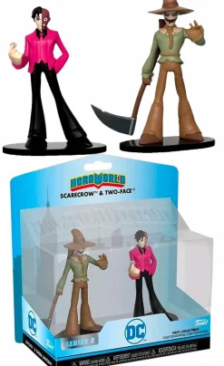 Designer Vinyl>Batman DC Comics - HeroWorld Two-Face & Scarecrow 4” Vinyl Figure 2-Pack