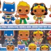 Designer Vinyl>DC Comics DC Super Heroes - Gingerbread Batman, Aquaman, Superman, The Flash & Wonder Woman Pop! Vinyl Figure 5-Pack