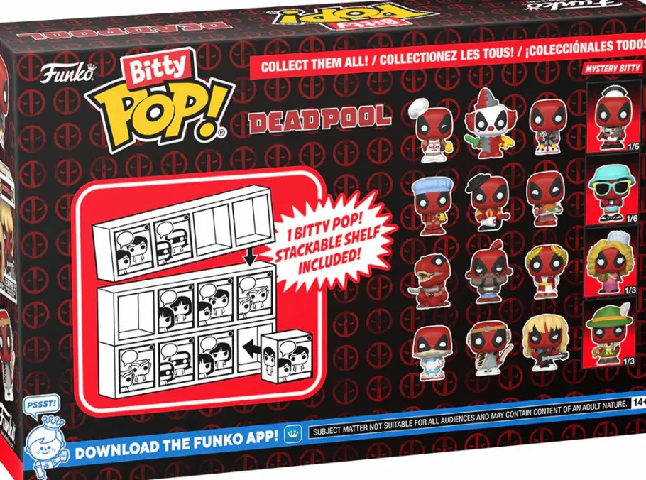 Blind Box>Deadpool - (Backyard Griller), (Clown), (Bedtime) & Mystery Bitty Pop! Vinyl Figure 4-Pack