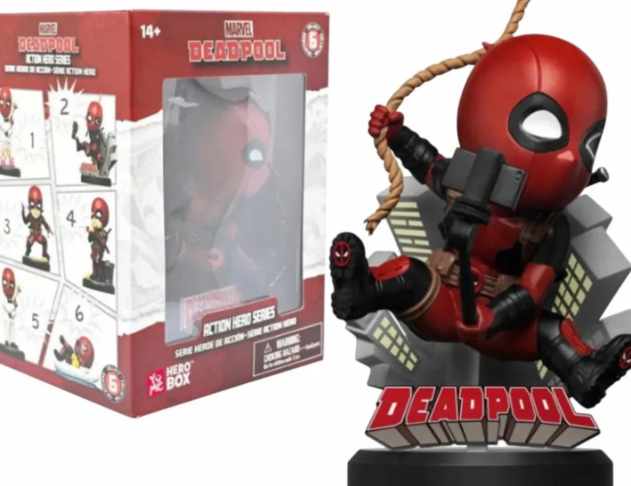 Designer Vinyl>Deadpool - Swinging Action Hero Series Hero Box 3" Vinyl Figure