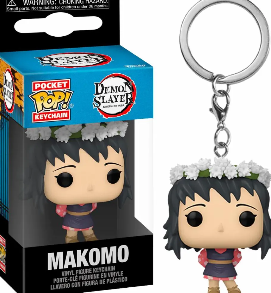 Pop! Keychains>Demon Slayer - Makomo with Headdress Pocket Pop! Keychain