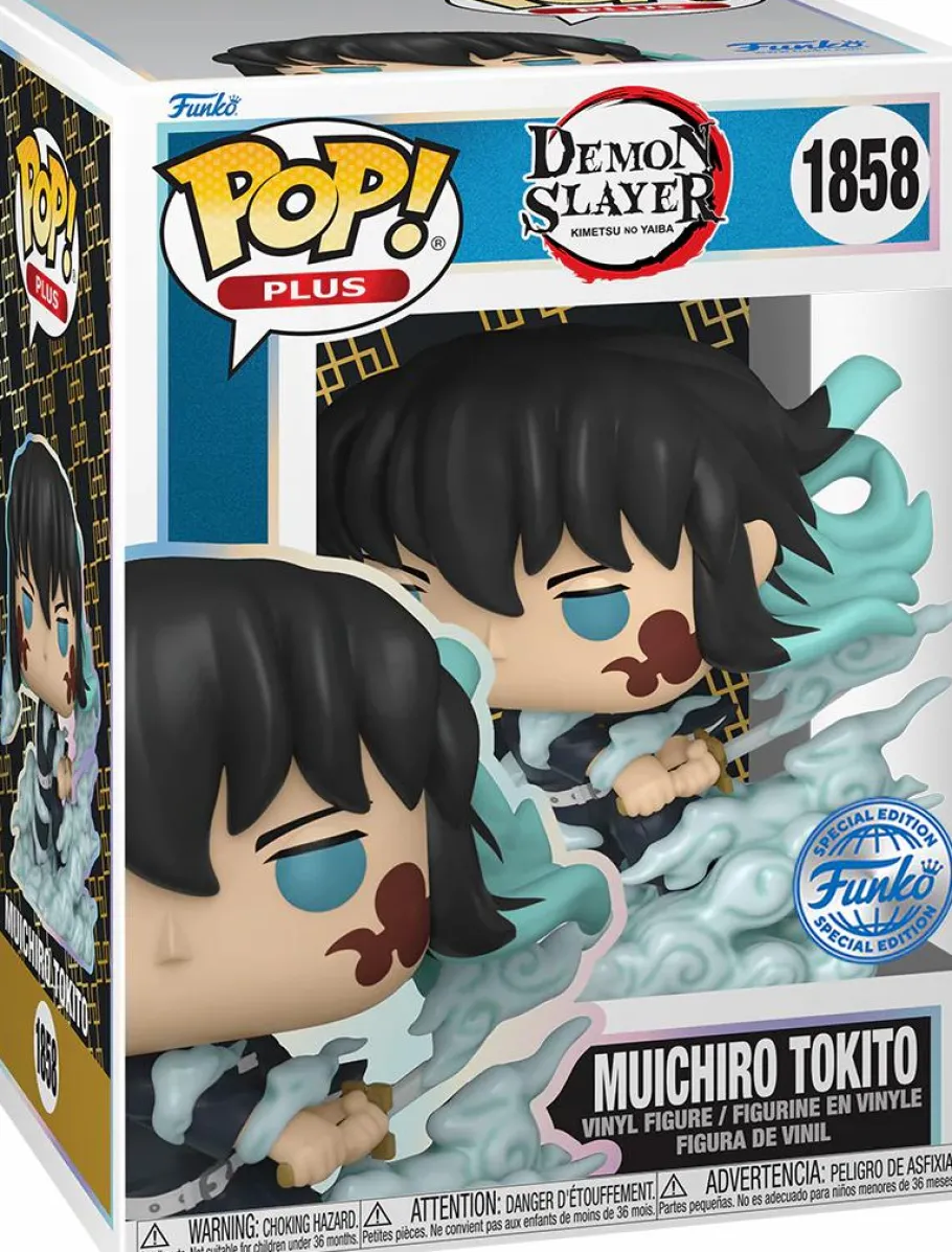 Pop! Chases, Vault, Limited Editions, Ppp Items>Demon Slayer - Muichiro Tokito (Mist Breathing) Pop! Plus Vinyl Figure in Acrylic Pop! Protector (Popcultcha Exclusive)