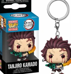 Pop! Keychains>Demon Slayer - Tanjiro Kamado (Sun Breathing) Pop! Pocket Keychain
