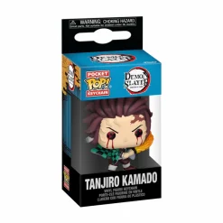 Pop! Keychains>Demon Slayer - Tanjiro Kamado (Sun Breathing) Pop! Pocket Keychain